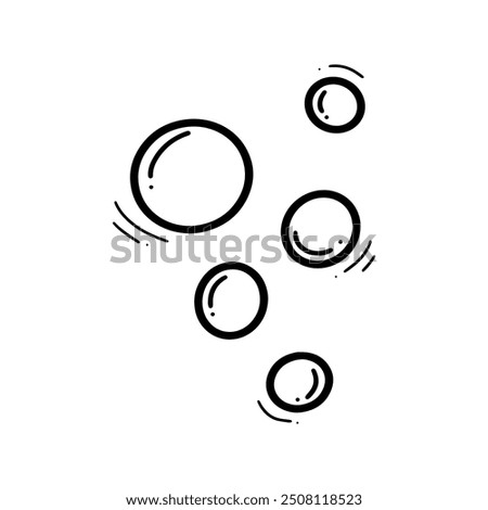Hand Drawn Air bubbles Illustration. Doodle Vector. Isolated on White Background - EPS 10 Vector