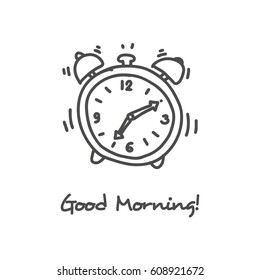 Hand Drawn Alarm Clock Icon