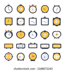 variante del concepto de tiempo de reloj de alarma dibujado a mano