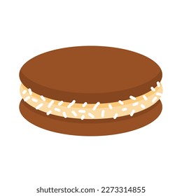 hand drawn alfajor food illustration