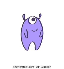 Hand drawn alien. Vector illustration EPS10