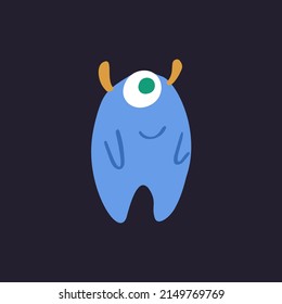 Hand drawn alien. Vector illustration EPS10