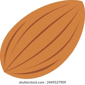hand drawn almond flat vector illustration