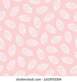 Hand Drawn Almond Seamless Pattern