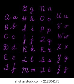 hand drawn alphabet