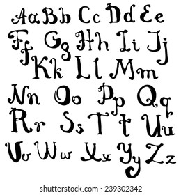 hand drawn alphabet