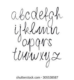 Hand drawn alphabet