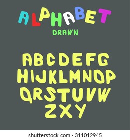 hand drawn alphabet