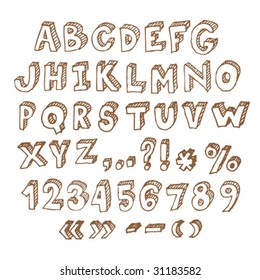 hand drawn alphabet