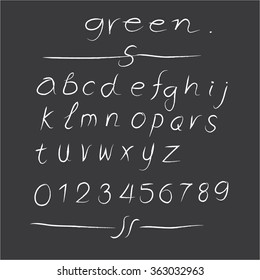Hand drawn alphabet