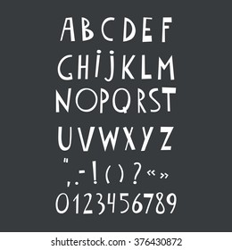 Hand drawn alphabet