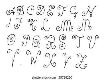 Hand Drawn Font Stock Vector (Royalty Free) 340006571