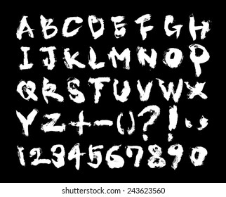 hand drawn alphabet / blackboard Version