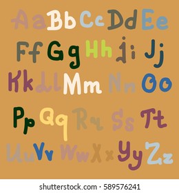 Hand drawn alphabet. Brush painted letters. Hand lettering and custom typography for your designs logo and posters, invitations and cards