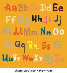 Hand drawn alphabet. Brush painted letters. Hand lettering and custom typography for your designs logo and posters, invitations and cards