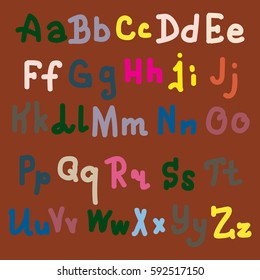 Hand drawn alphabet. Brush painted letters. Hand lettering and custom typography for your designs logo and posters, invitations and cards