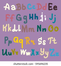 Hand drawn alphabet. Brush painted letters. Hand lettering and custom typography for your designs logo and posters, invitations and cards