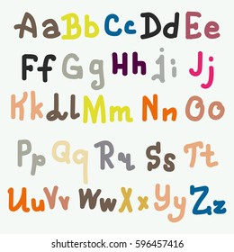 Hand drawn alphabet. Brush painted letters. Hand lettering and custom typography for your designs logo and posters, invitations and cards