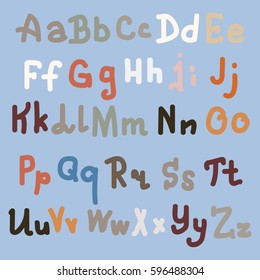 Hand drawn alphabet. Brush painted letters. Hand lettering and custom typography for your designs logo and posters, invitations and cards