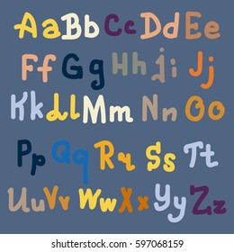 Hand drawn alphabet. Brush painted letters. Hand lettering and custom typography for your designs logo and posters, invitations and cards