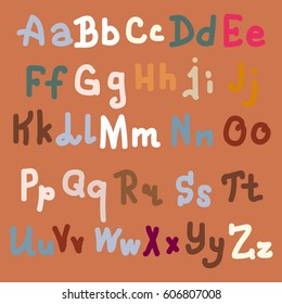 Hand drawn alphabet. Brush painted letters. Hand lettering and custom typography for your designs logo and posters, invitations and cards