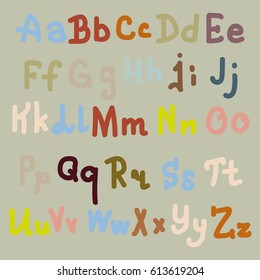 Hand drawn alphabet. Brush painted letters. Hand lettering and custom typography for your designs logo and posters, invitations and cards
