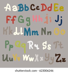Hand drawn alphabet. Brush painted letters. Hand lettering and custom typography for your designs logo and posters, invitations and cards