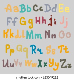 Hand drawn alphabet. Brush painted letters. Hand lettering and custom typography for your designs logo and posters, invitations and cards