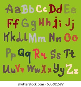 Hand drawn alphabet. Brush painted letters. Hand lettering and custom typography for your designs logo and posters, invitations and cards