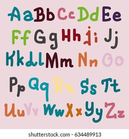 Hand drawn alphabet. Brush painted letters. Hand lettering and custom typography for your designs logo and posters, invitations and cards