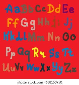 Hand drawn alphabet. Brush painted letters. Hand lettering and custom typography for your designs logo and posters, invitations and cards