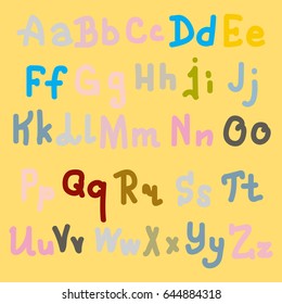 Hand drawn alphabet. Brush painted letters. Hand lettering and custom typography for your designs logo and posters, invitations and cards