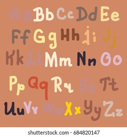 Hand drawn alphabet. Brush painted letters. Hand lettering and custom typography for your designs logo and posters, invitations and cards