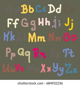 Hand drawn alphabet. Brush painted letters. Hand lettering and custom typography for your designs logo and posters, invitations and cards