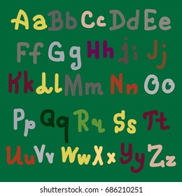 Hand drawn alphabet. Brush painted letters. Hand lettering and custom typography for your designs logo and posters, invitations and cards