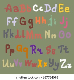 Hand drawn alphabet. Brush painted letters. Hand lettering and custom typography for your designs logo and posters, invitations and cards