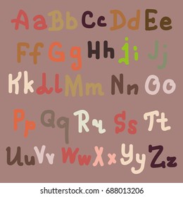 Hand drawn alphabet. Brush painted letters. Hand lettering and custom typography for your designs logo and posters, invitations and cards