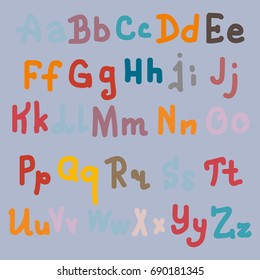 Hand drawn alphabet. Brush painted letters. Hand lettering and custom typography for your designs logo and posters, invitations and cards