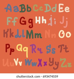 Hand drawn alphabet. Brush painted letters. Hand lettering and custom typography for your designs logo and posters, invitations and cards