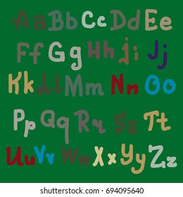 Hand drawn alphabet. Brush painted letters. Hand lettering and custom typography for your designs logo and posters, invitations and cards