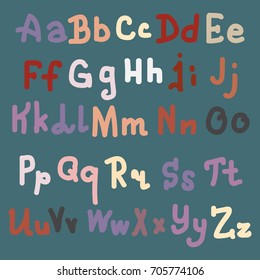 Hand drawn alphabet. Brush painted letters. Hand lettering and custom typography for your designs logo and posters, invitations and cards