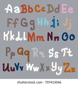 Hand drawn alphabet. Brush painted letters. Hand lettering and custom typography for your designs logo and posters, invitations and cards