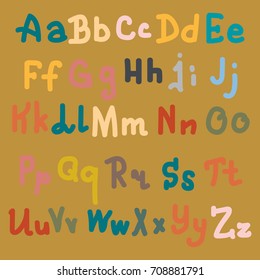 Hand drawn alphabet. Brush painted letters. Hand lettering and custom typography for your designs logo and posters, invitations and cards