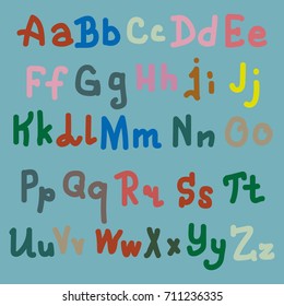 Hand drawn alphabet. Brush painted letters. Hand lettering and custom typography for your designs logo and posters, invitations and cards