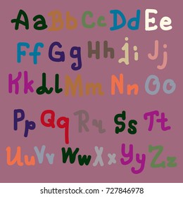 Hand drawn alphabet. Brush painted letters. Hand lettering and custom typography for your designs logo and posters, invitations and cards