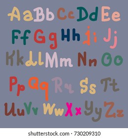 Hand drawn alphabet. Brush painted letters. Hand lettering and custom typography for your designs logo and posters, invitations and cards