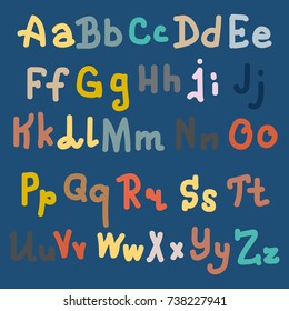 Hand drawn alphabet. Brush painted letters. Hand lettering and custom typography for your designs logo and posters, invitations and cards