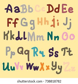 Hand drawn alphabet. Brush painted letters. Hand lettering and custom typography for your designs logo and posters, invitations and cards