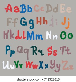 Hand drawn alphabet. Brush painted letters. Hand lettering and custom typography for your designs logo and posters, invitations and cards