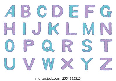 Hand drawn alphabet capital letter illustration